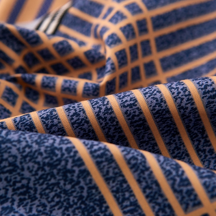 91家纺网 家纺一手货源 找家纺 雲归梦 2021全棉大版四件套休闲格条系列 托马斯