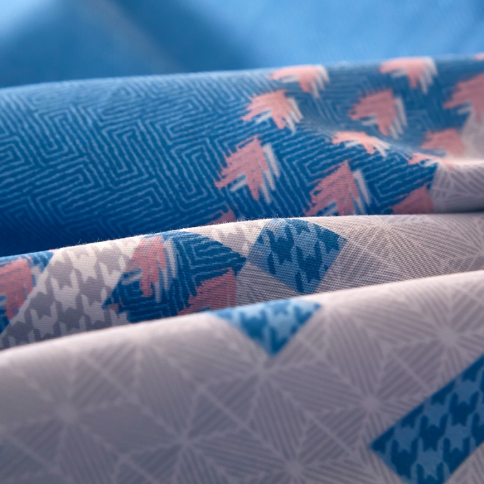 91家纺网 家纺一手货源 找家纺 雲归梦 2021全棉大版四件套休闲格条系列 向往已久