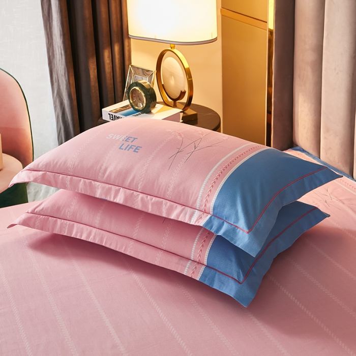 91家纺网 家纺一手货源 找家纺 雲归梦 2021全棉大版四件套休闲格条系列 向往已久