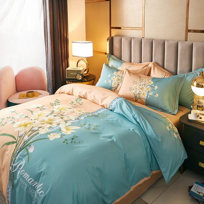 91家纺网 家纺一手货源 找家纺 （总2）雲归梦 2021全棉大版四件套中国风花卉