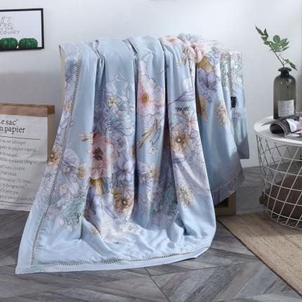 91家纺网 家纺一手货源 找家纺 娇逸 2021新款40天丝莫代尔镂空款夏凉被 蝶恋花