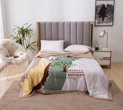 91家纺网 家纺一手货源 找家纺 （总）娇逸 2021新款40天丝莫代尔镂空款夏凉被