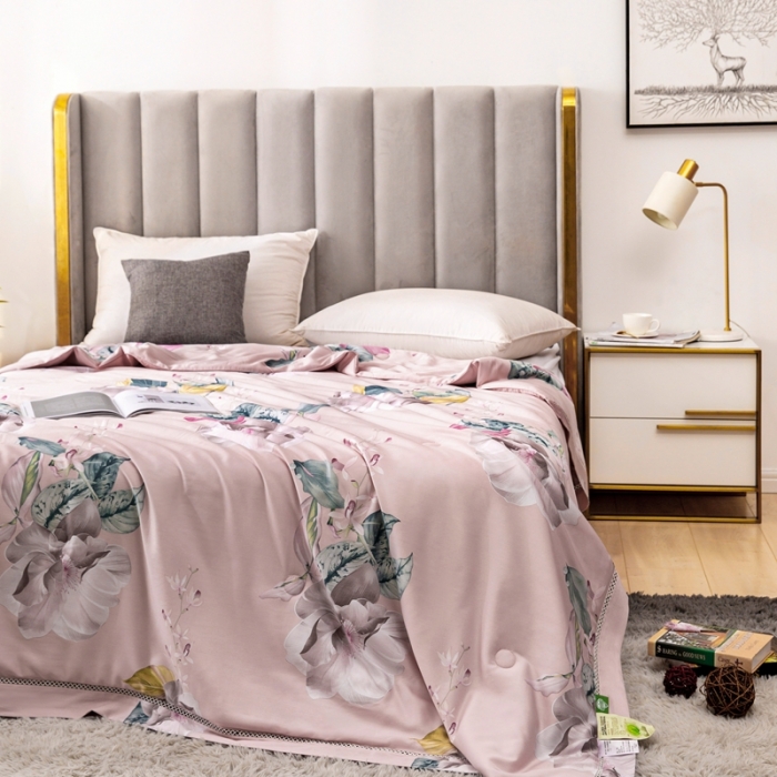 91家纺网 家纺一手货源 找家纺 娇逸 2021新款40天丝莫代尔镂空款夏凉被 半夏微澜