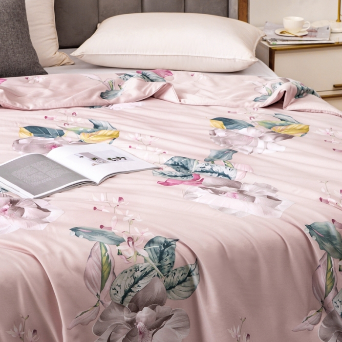 91家纺网 家纺一手货源 找家纺 娇逸 2021新款40天丝莫代尔镂空款夏凉被 半夏微澜