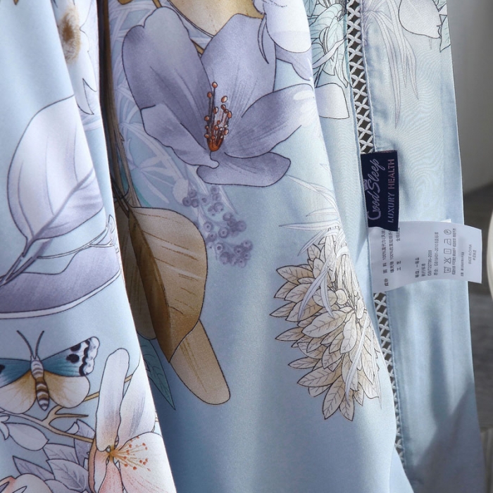 91家纺网 家纺一手货源 找家纺 娇逸 2021新款40天丝莫代尔镂空款夏凉被 蝶恋花