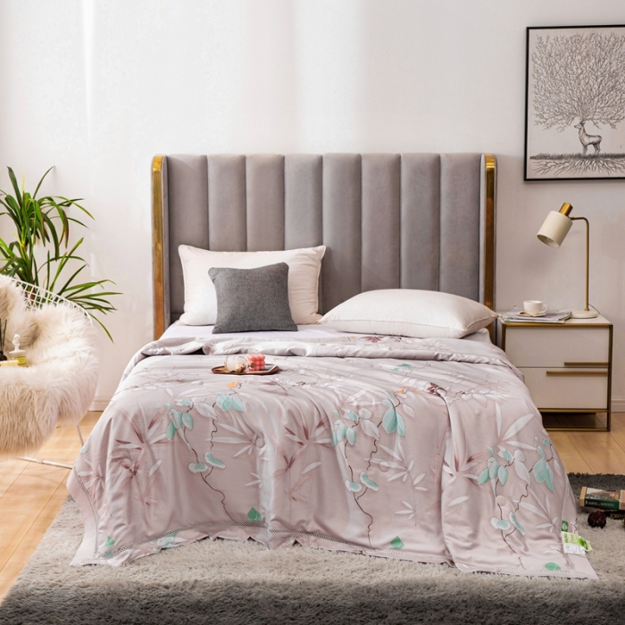 91家纺网 家纺一手货源 找家纺 娇逸 2021新款40天丝莫代尔镂空款夏凉被 江枫序