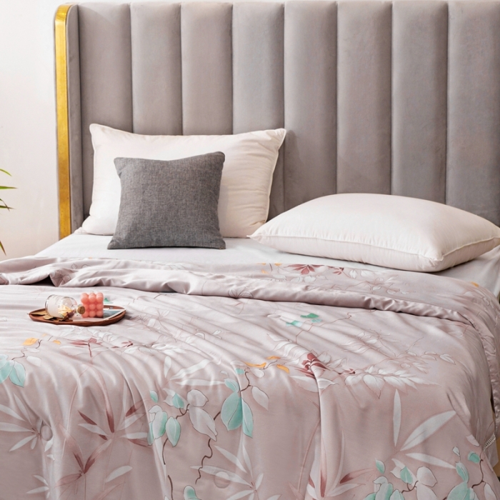 91家纺网 家纺一手货源 找家纺 娇逸 2021新款40天丝莫代尔镂空款夏凉被 江枫序