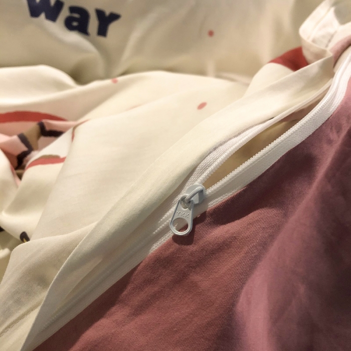 91家纺网 家纺一手货源 找家纺 HL原创 2021新款13372全棉四件套 爱心奶牛