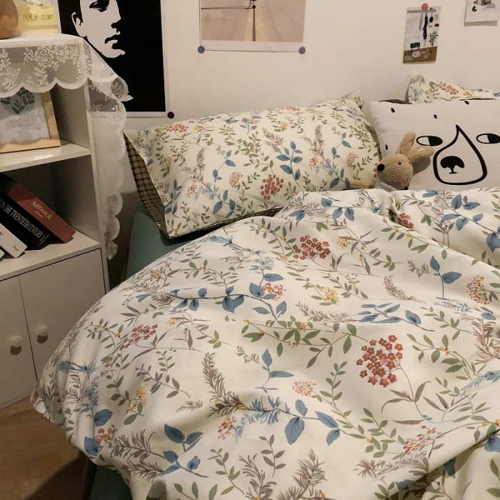 91家纺网 家纺一手货源 找家纺 HL原创 2021新款13372全棉四件套 春意黯然