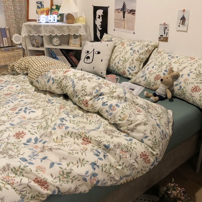 91家纺网 家纺一手货源 找家纺 HL原创 2021新款13372全棉四件套 春意黯然