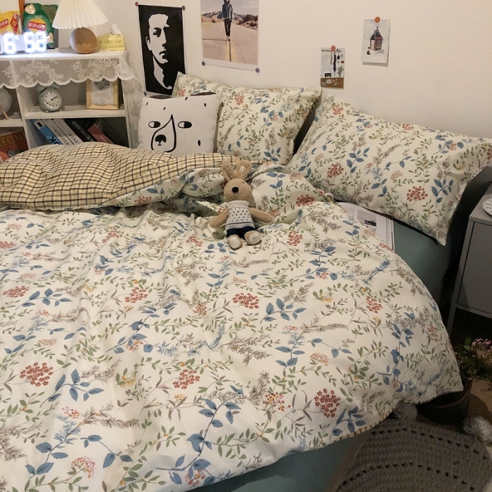 91家纺网 家纺一手货源 找家纺 HL原创 2021新款13372全棉四件套 春意黯然