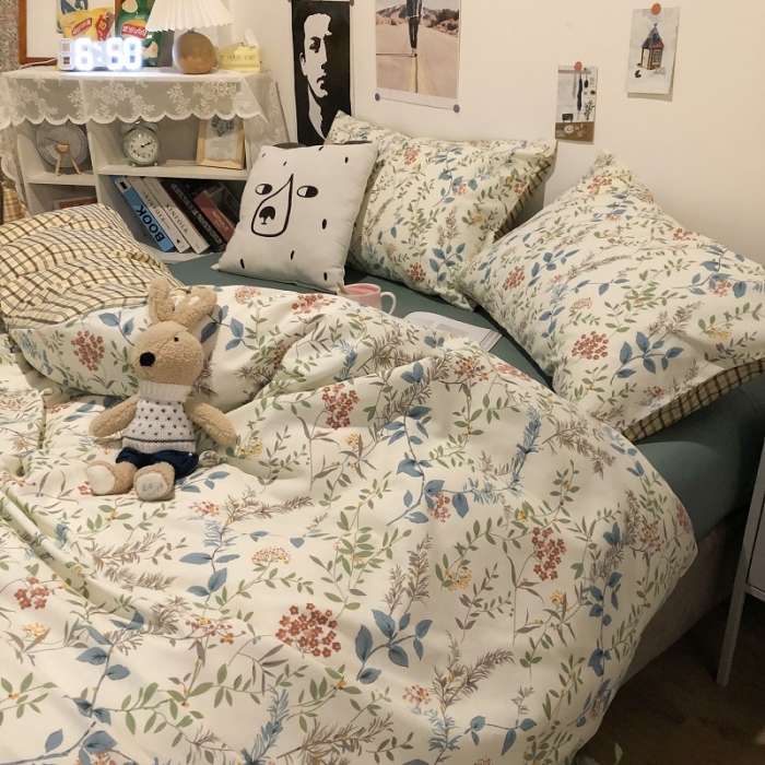 91家纺网 家纺一手货源 找家纺 HL原创 2021新款13372全棉四件套 春意黯然