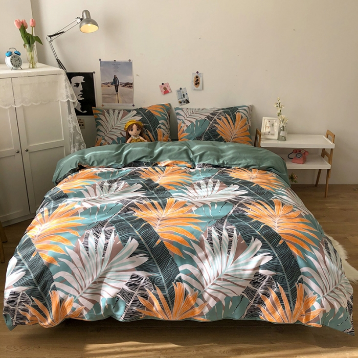 91家纺网 家纺一手货源 找家纺 HL原创 2021新款13372全棉四件套 婀娜多姿