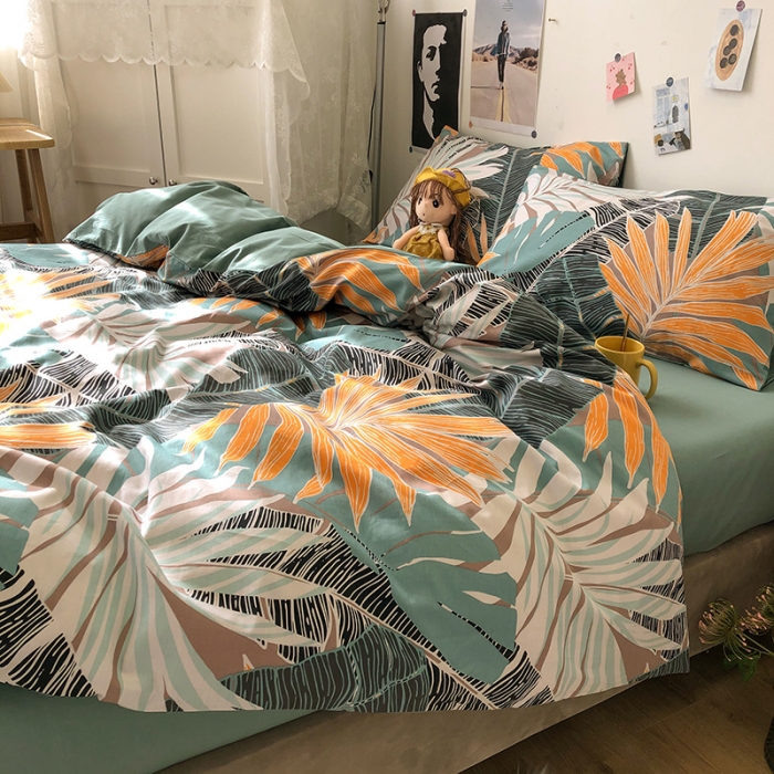 91家纺网 家纺一手货源 找家纺 HL原创 2021新款13372全棉四件套 婀娜多姿