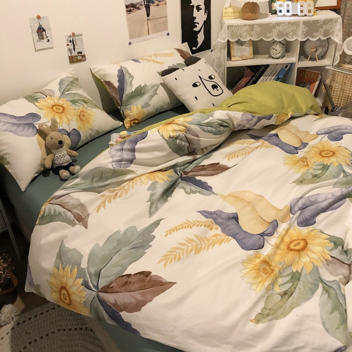 91家纺网 家纺一手货源 找家纺 HL原创 2021新款13372全棉四件套 海岛之恋