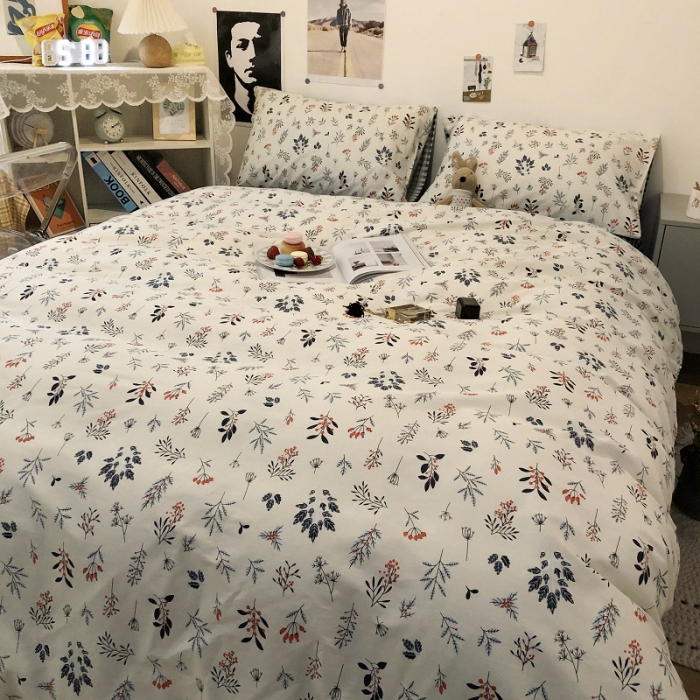 91家纺网 家纺一手货源 找家纺 HL原创 2021新款13372全棉四件套 兰花草