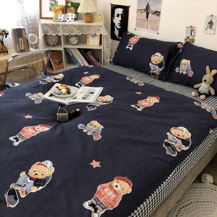 HL原创 2021新款13372全棉四件套 溜冰熊