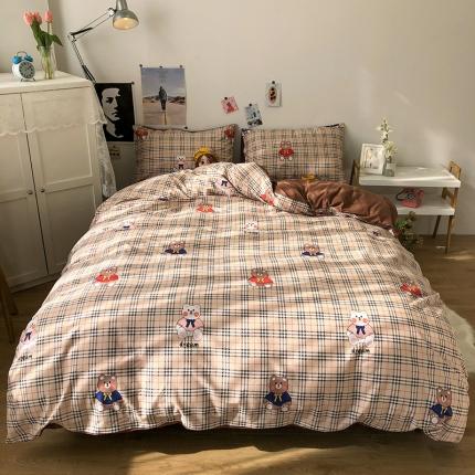 HL原创 2021新款13372全棉四件套 熊宝宝