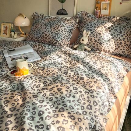 91家纺网 家纺一手货源 找家纺 （总）HL原创 2021新款13372全棉黑白韩版四件套