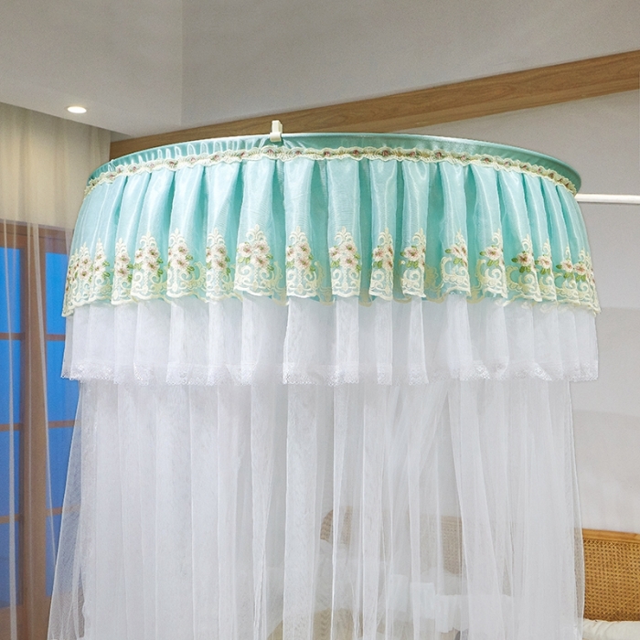 91家纺网 家纺一手货源 找家纺 迪凡保罗 2021新款5821（天地杆圆顶蚊帐） 白色