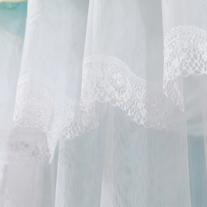 91家纺网 家纺一手货源 找家纺 迪凡保罗 2021新款5821（天地杆圆顶蚊帐） 白色