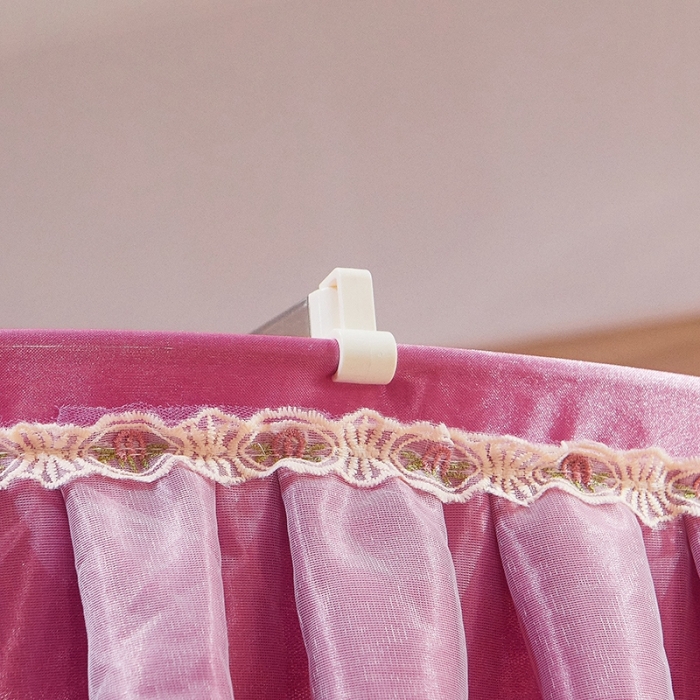 91家纺网 家纺一手货源 找家纺 迪凡保罗 2021新款5821（天地杆圆顶蚊帐） 豆沙色