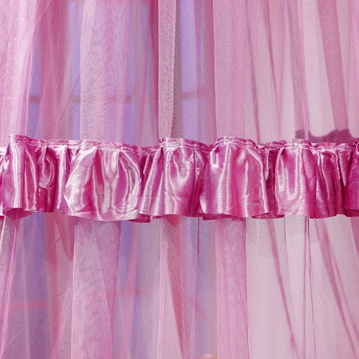 91家纺网 家纺一手货源 找家纺 迪凡保罗 2021新款5821（天地杆圆顶蚊帐） 豆沙色