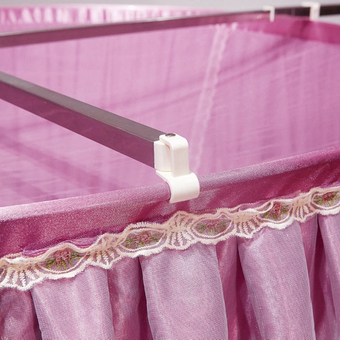 91家纺网 家纺一手货源 找家纺 迪凡保罗 2021新款5821（天地杆圆顶蚊帐） 豆沙色