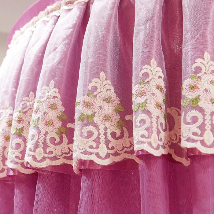 91家纺网 家纺一手货源 找家纺 迪凡保罗 2021新款5821（天地杆圆顶蚊帐） 豆沙色