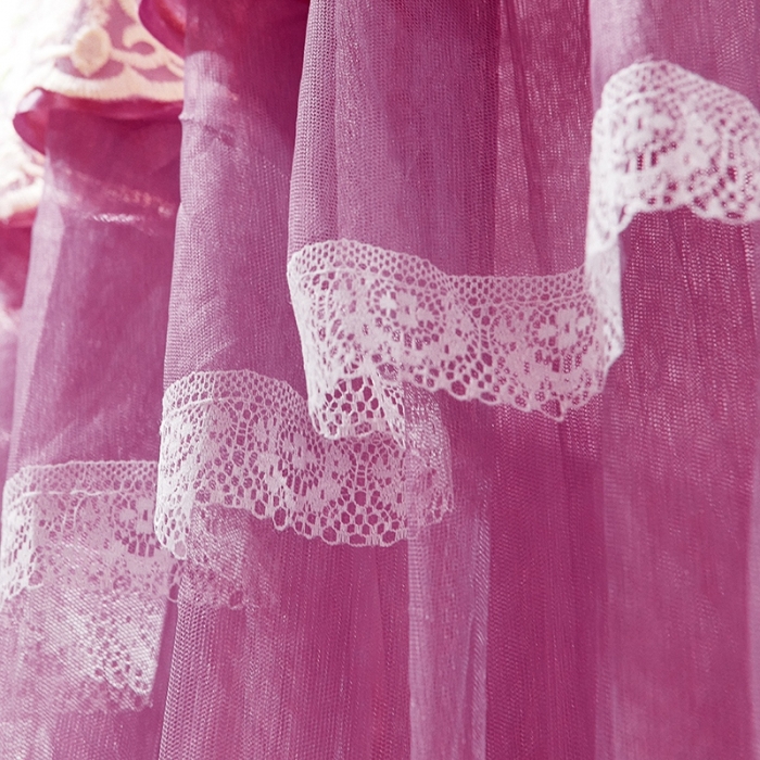 91家纺网 家纺一手货源 找家纺 迪凡保罗 2021新款5821（天地杆圆顶蚊帐） 豆沙色