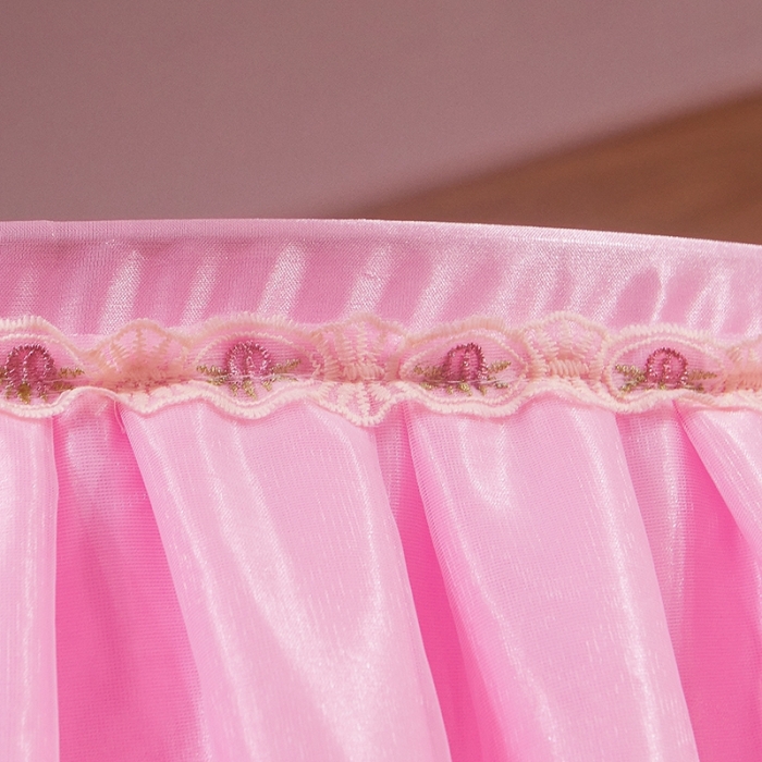 91家纺网 家纺一手货源 找家纺 迪凡保罗 2021新款5821（天地杆圆顶蚊帐） 粉红色