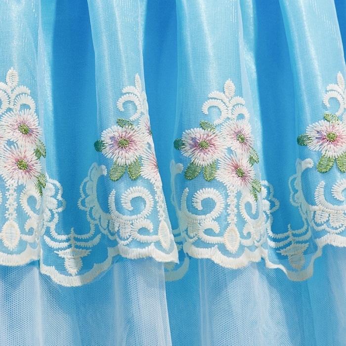 91家纺网 家纺一手货源 找家纺 迪凡保罗 2021新款5821（天地杆圆顶蚊帐） 孔蓝色