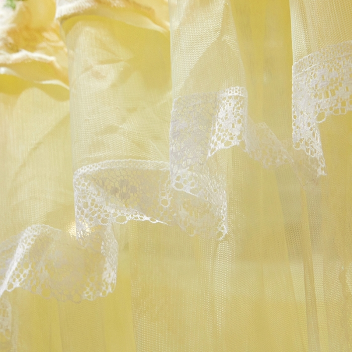 91家纺网 家纺一手货源 找家纺 迪凡保罗 2021新款5821（天地杆圆顶蚊帐） 米黄色