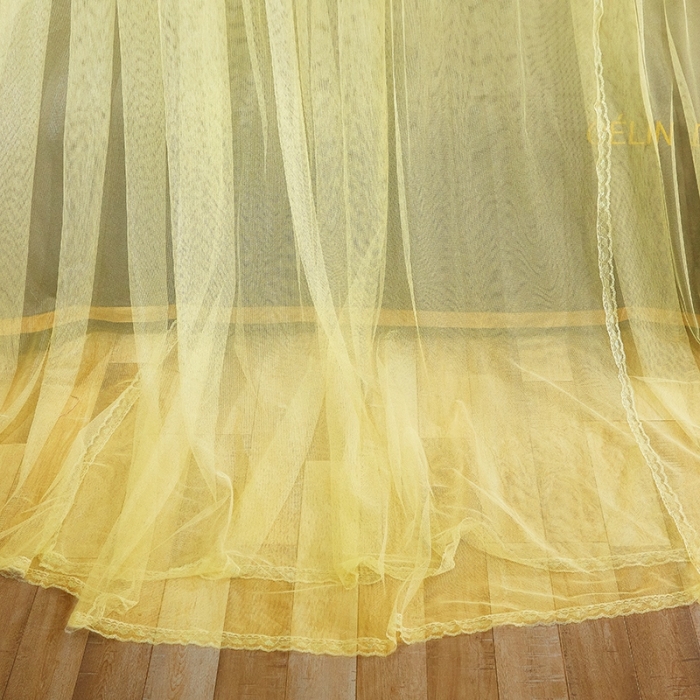 91家纺网 家纺一手货源 找家纺 迪凡保罗 2021新款5821（天地杆圆顶蚊帐） 米黄色