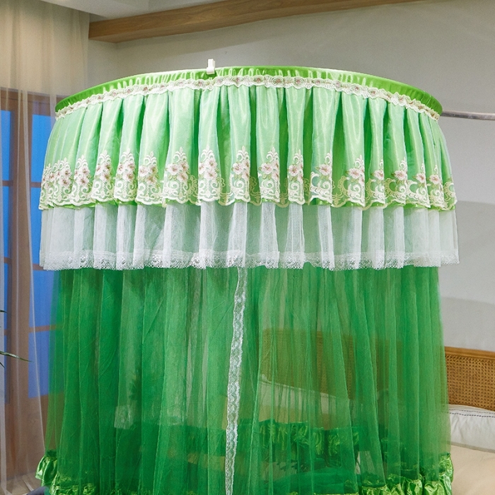 91家纺网 家纺一手货源 找家纺 迪凡保罗 2021新款5821（天地杆圆顶蚊帐） 抹茶绿