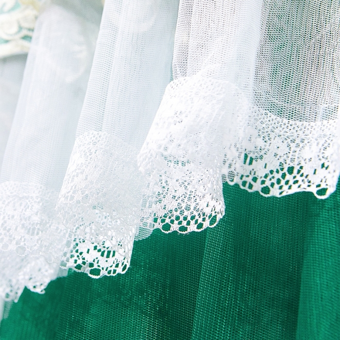 91家纺网 家纺一手货源 找家纺 迪凡保罗 2021新款5821（天地杆圆顶蚊帐） 墨绿色