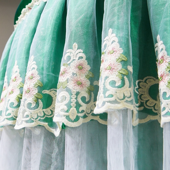 91家纺网 家纺一手货源 找家纺 迪凡保罗 2021新款5821（天地杆圆顶蚊帐） 墨绿色