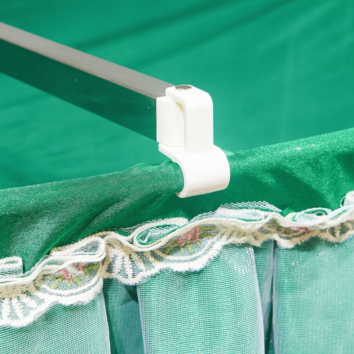 91家纺网 家纺一手货源 找家纺 迪凡保罗 2021新款5821（天地杆圆顶蚊帐） 墨绿色