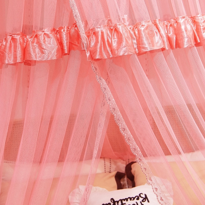 91家纺网 家纺一手货源 找家纺 迪凡保罗 2021新款5821（天地杆圆顶蚊帐） 深玉色