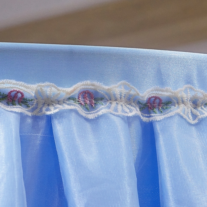 91家纺网 家纺一手货源 找家纺 迪凡保罗 2021新款5821（天地杆圆顶蚊帐） 天蓝色