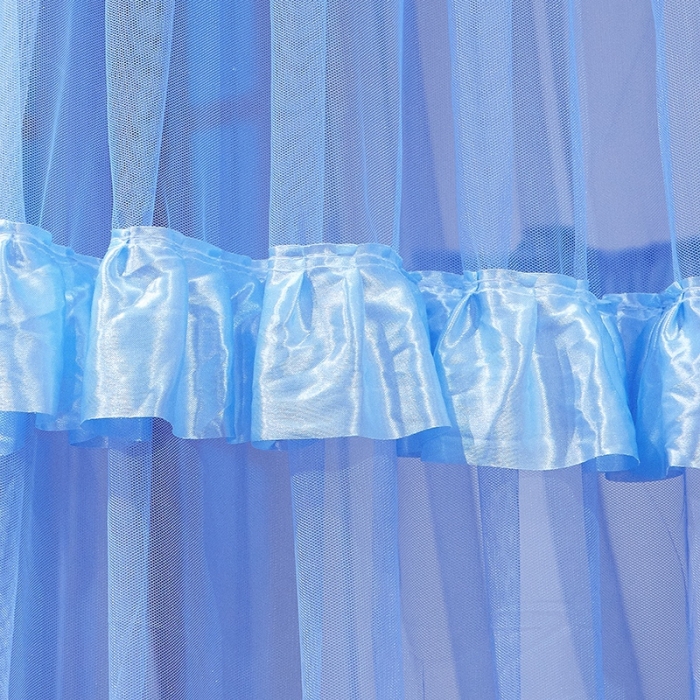 91家纺网 家纺一手货源 找家纺 迪凡保罗 2021新款5821（天地杆圆顶蚊帐） 天蓝色