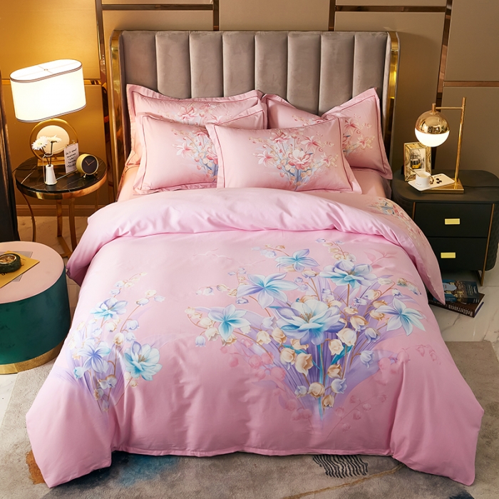 91家纺网 家纺一手货源 找家纺 （总）雲归梦 2021全棉大版四件套中国风花卉