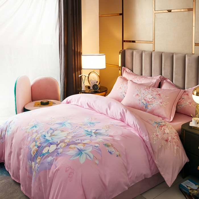 91家纺网 家纺一手货源 找家纺 （总）雲归梦 2021全棉大版四件套中国风花卉