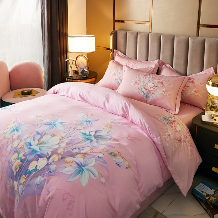 91家纺网 家纺一手货源 找家纺 （总）雲归梦 2021全棉大版四件套中国风花卉