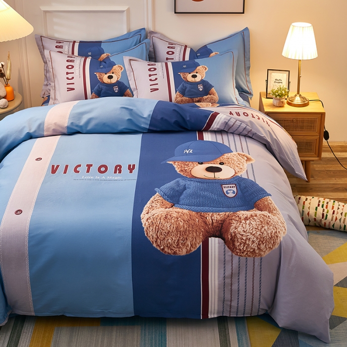 91家纺网 家纺一手货源 找家纺 （总）雲归梦 2021全棉大版四件套可爱卡通系列