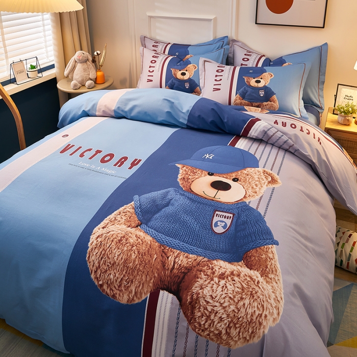 91家纺网 家纺一手货源 找家纺 （总）雲归梦 2021全棉大版四件套可爱卡通系列