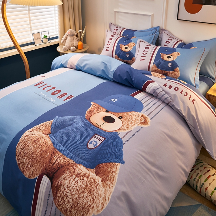 91家纺网 家纺一手货源 找家纺 （总）雲归梦 2021全棉大版四件套可爱卡通系列