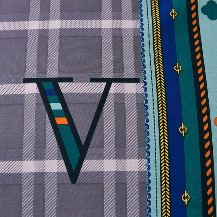 91家纺网 家纺一手货源 找家纺 （总）雲归梦 2021全棉大版四件套休闲格条系列