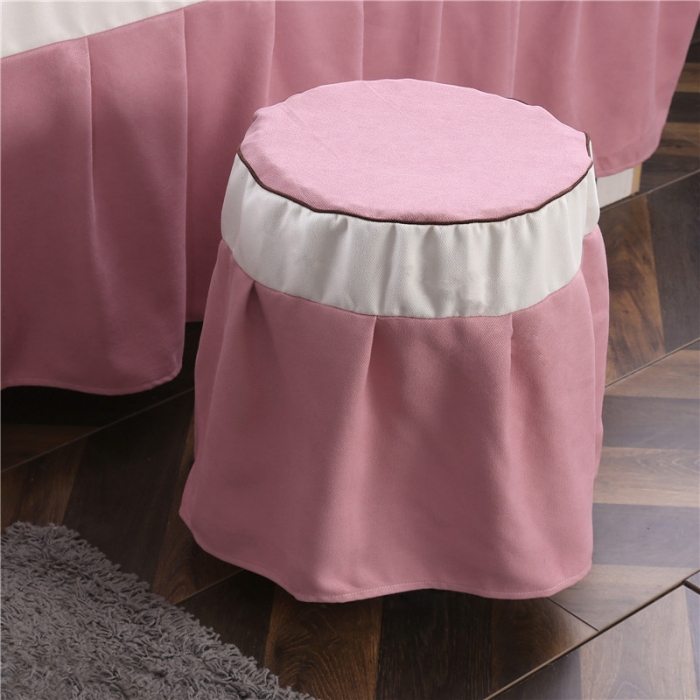 91家纺网 家纺一手货源 找家纺 不打烊家纺 2025新款美容床罩套件百里挑一A款粉色