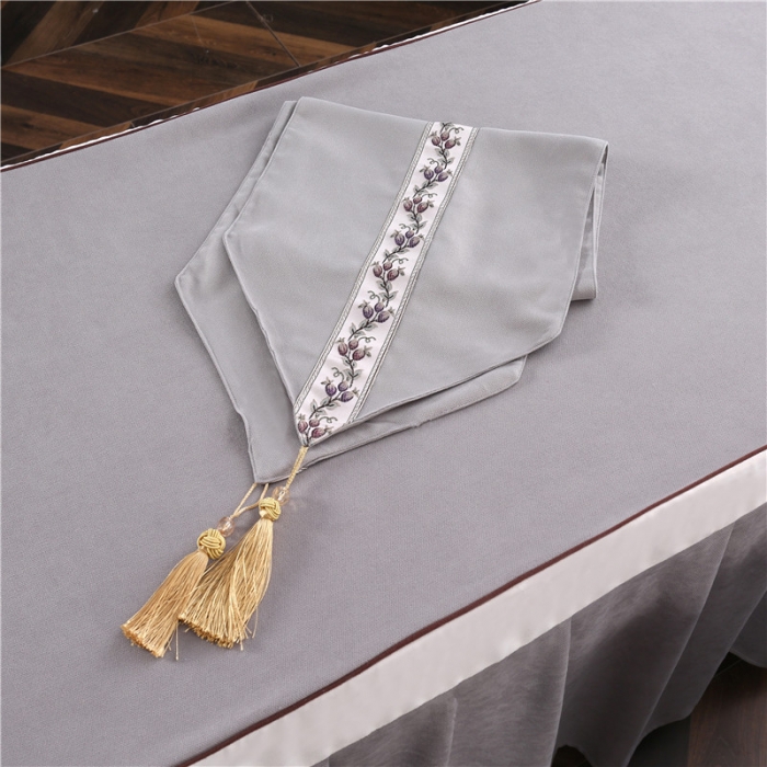 91家纺网 家纺一手货源 找家纺 不打烊家纺 2025新款美容床罩套件百里挑一A款灰色